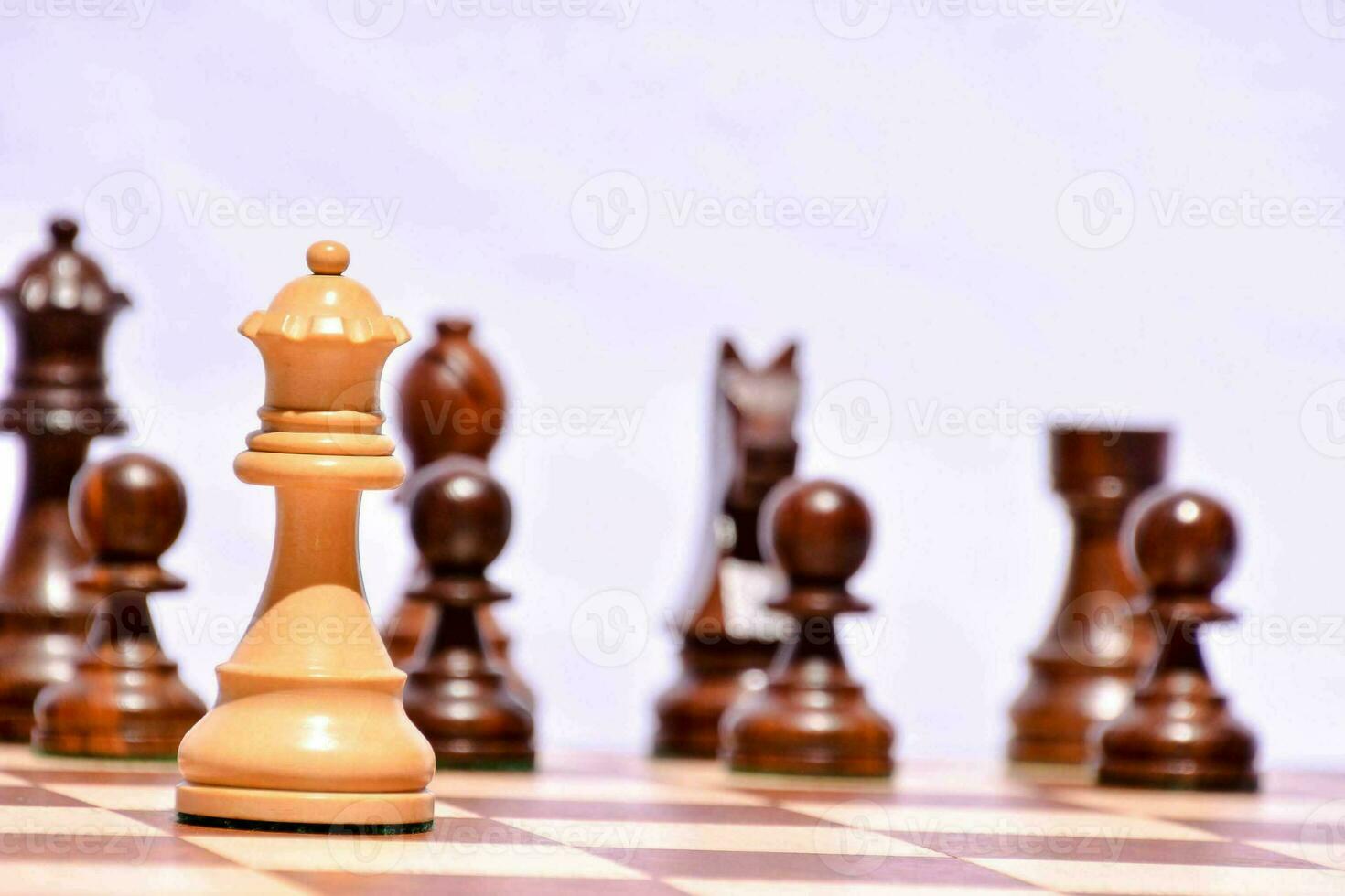 chess pieces on a chess board photo