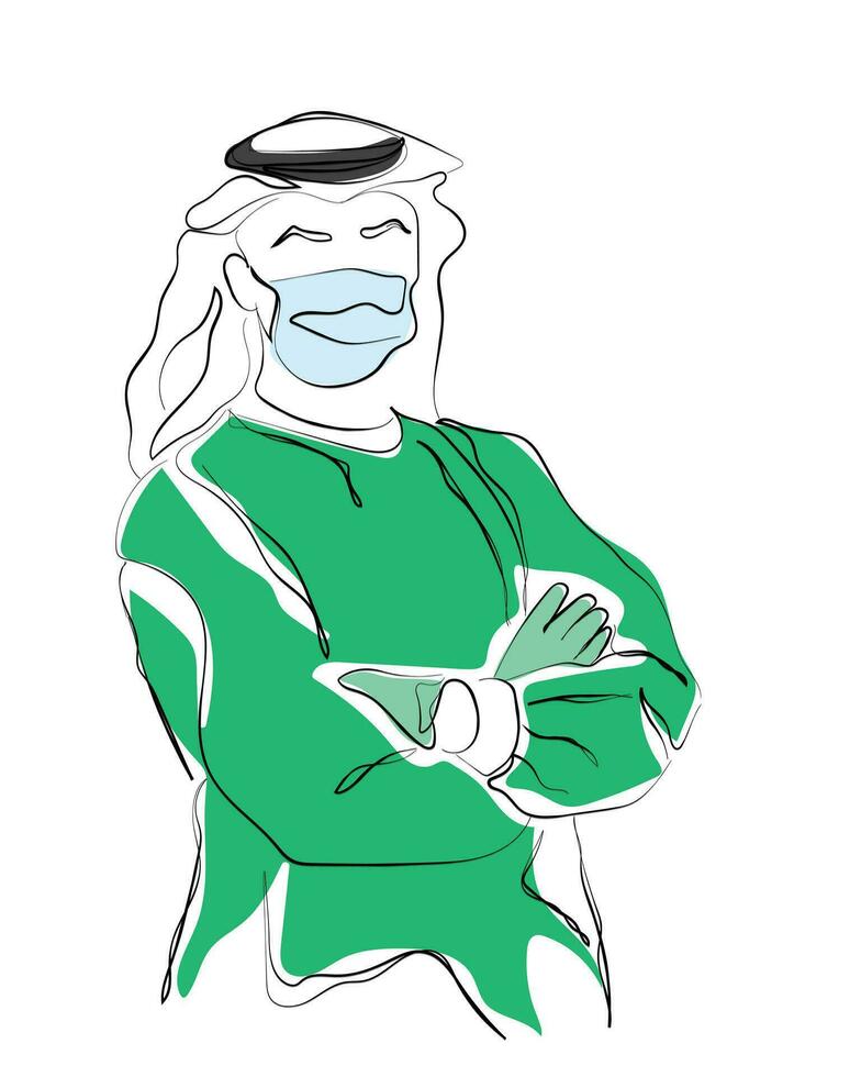 Arabic medical doctors vector