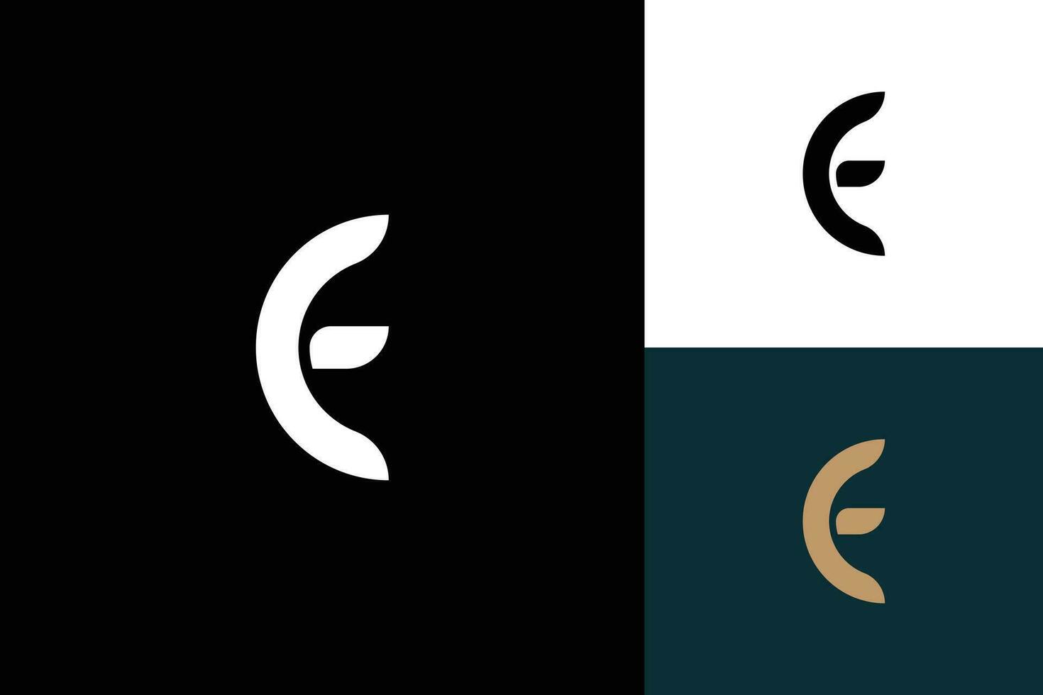 letter e monogram vector logo design