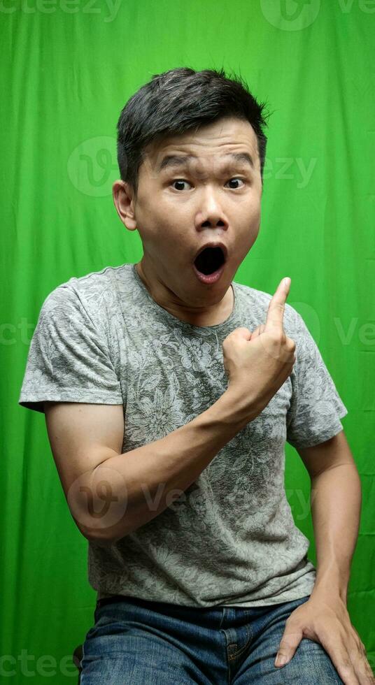 A Man's surprised Expression Capturing the Moment of Astonishment photo