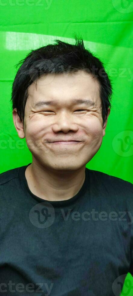 Asian Genuine Smile Facial Expression photo