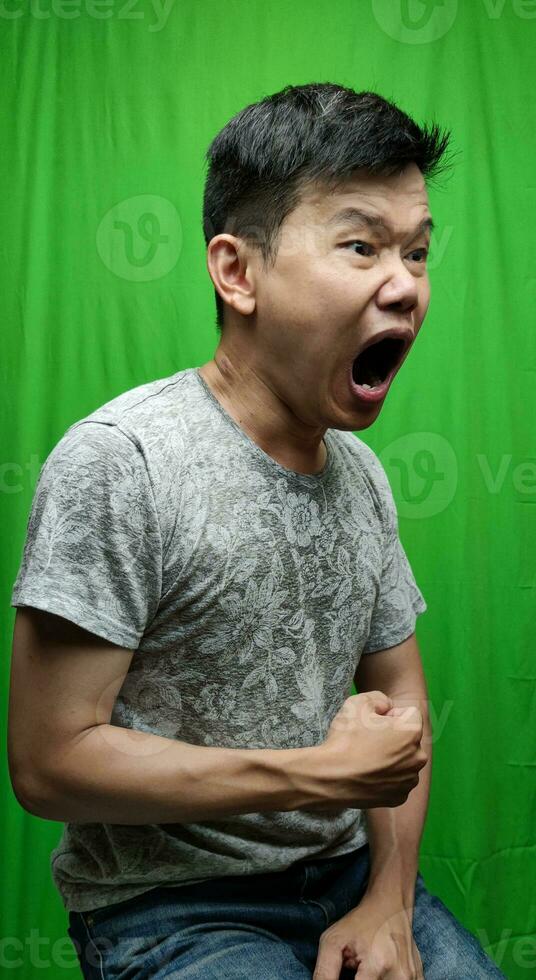 Asian Anger Facial Expression photo