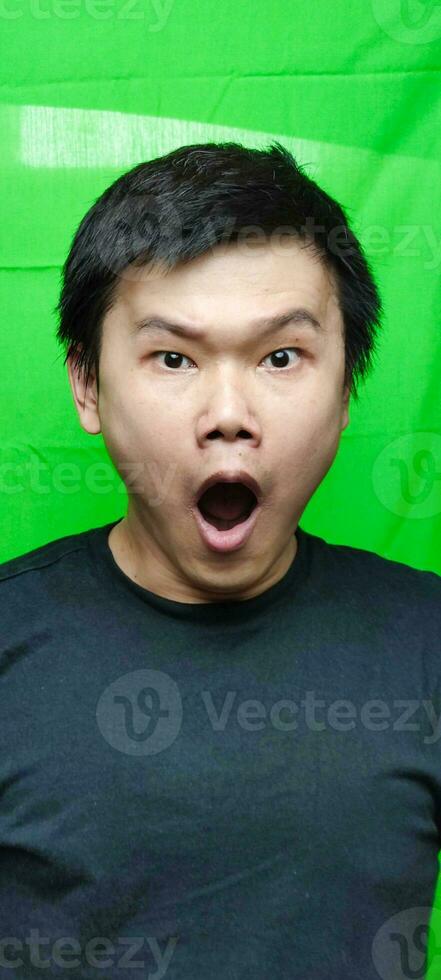 Astonishment with Wide Open Mouth Asian Facial Expression photo