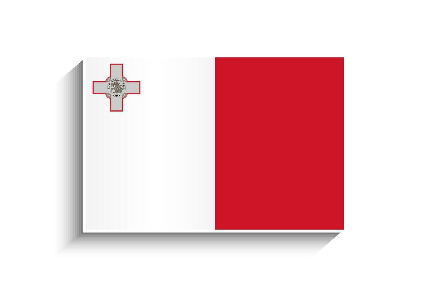 plano rectángulo Malta bandera icono vector