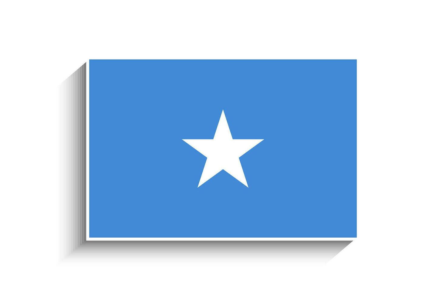Flat Rectangle Somalia Flag Icon vector