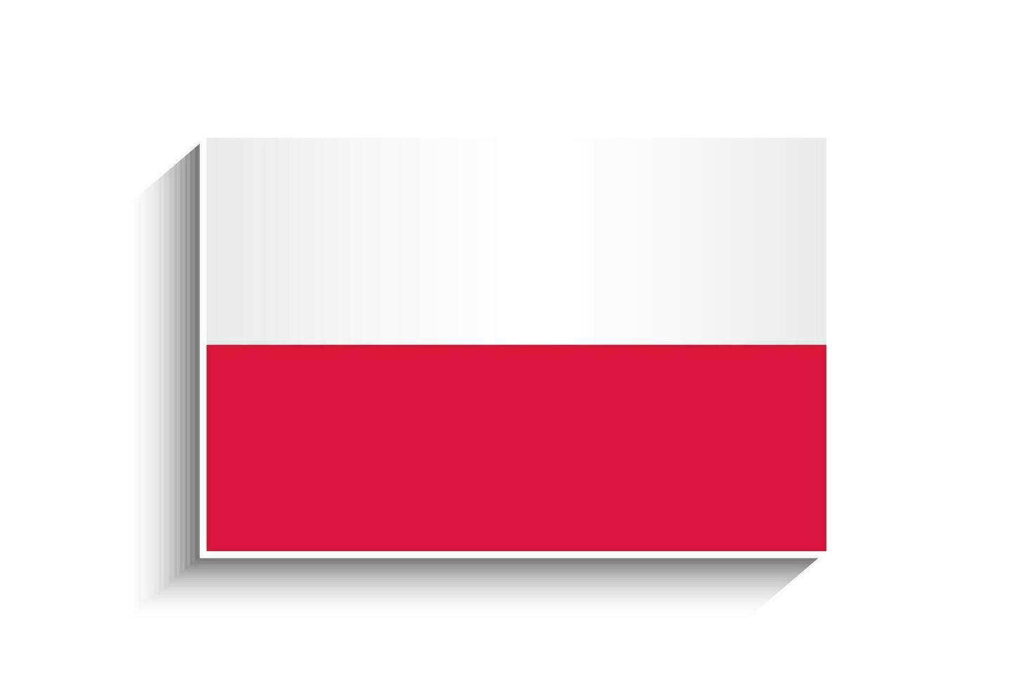 plano rectángulo Polonia bandera icono vector