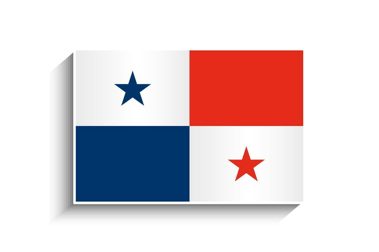 Flat Rectangle Panama Flag Icon vector