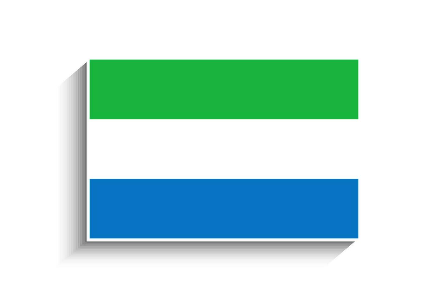 plano rectángulo sierra leona bandera icono vector