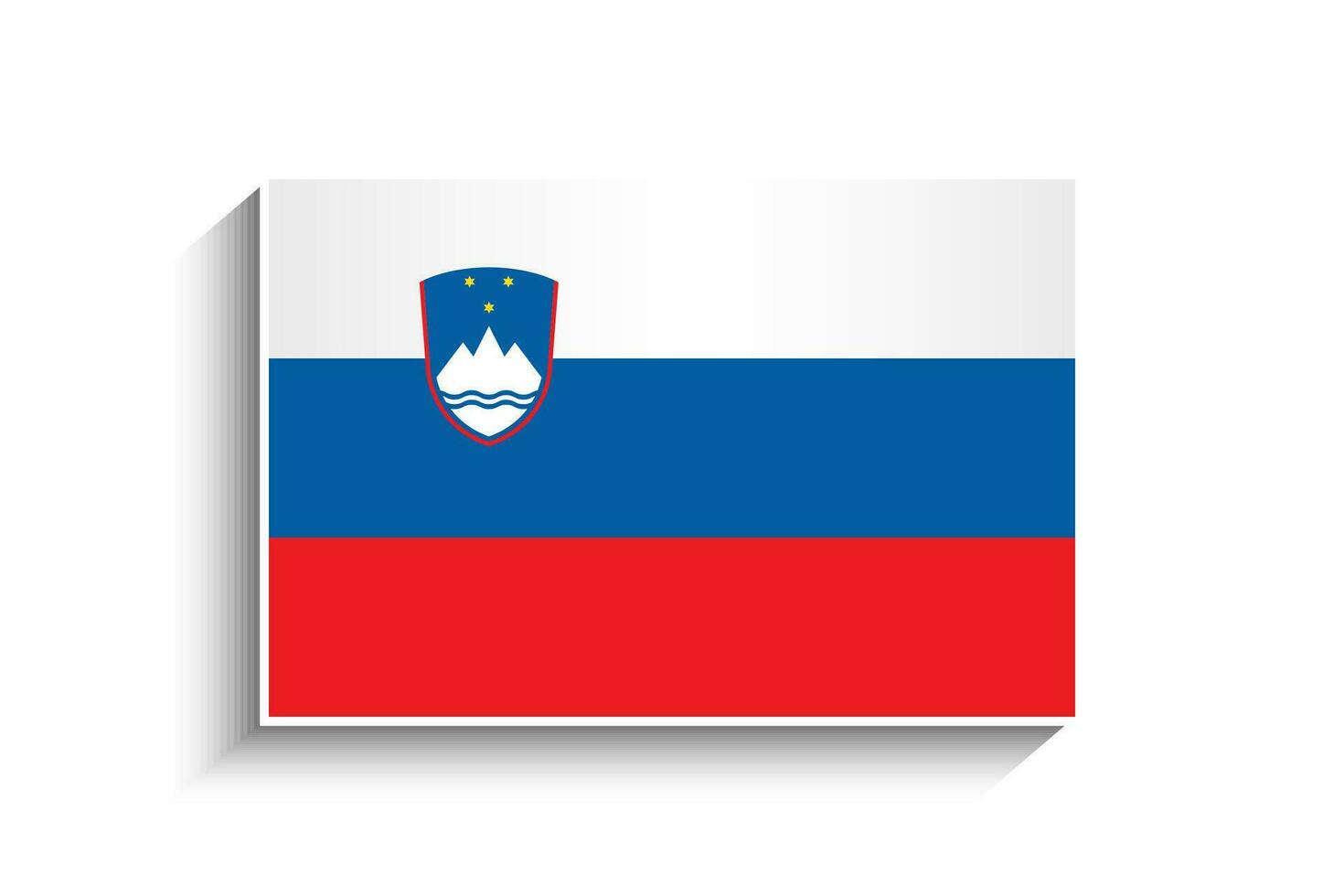 Flat Rectangle Slovenia Flag Icon vector