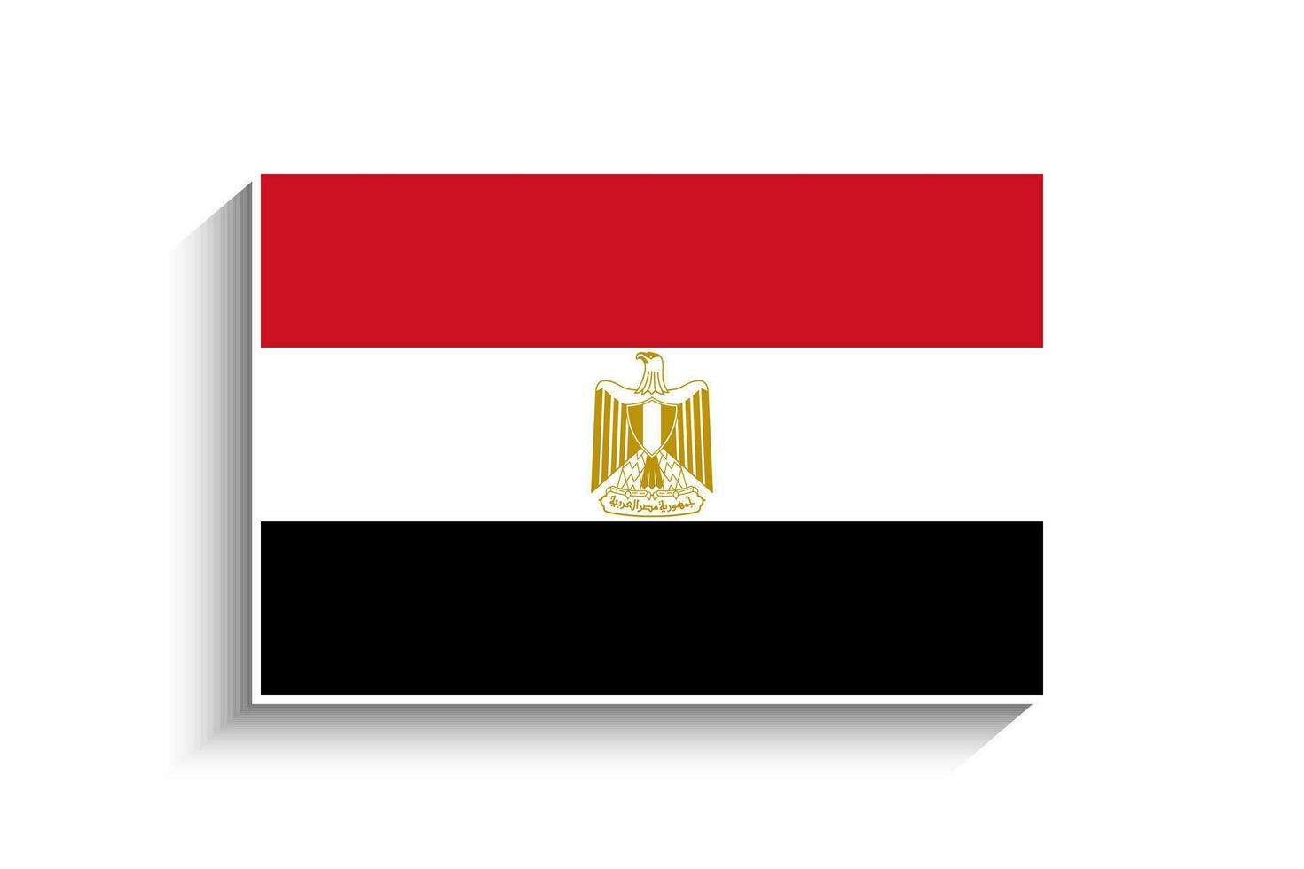 plano rectángulo Egipto bandera icono vector