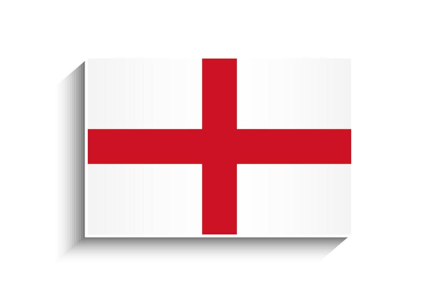 Flat Rectangle England Flag Icon vector