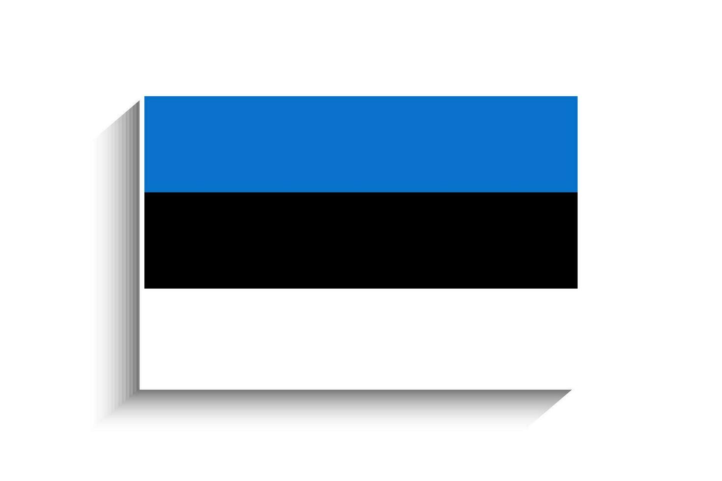 Flat Rectangle Estonia Flag Icon vector