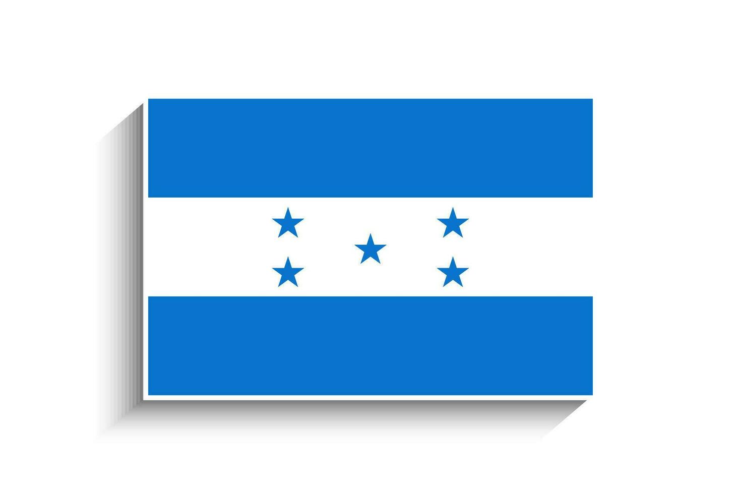 Flat Rectangle Honduras Flag Icon vector