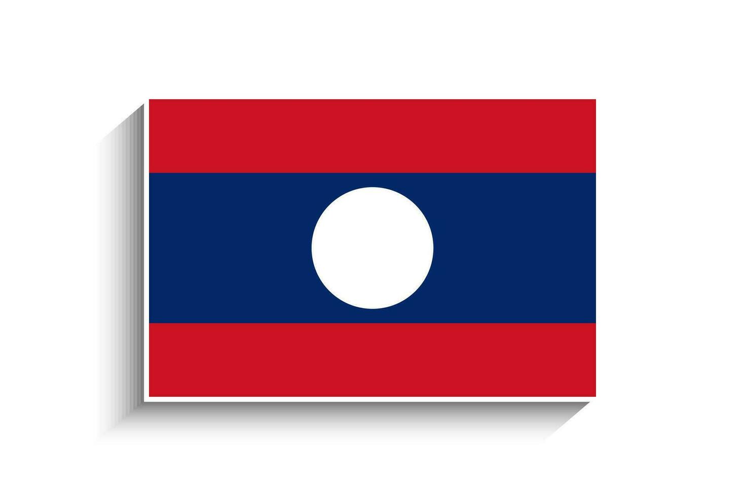 plano rectángulo Laos bandera icono vector