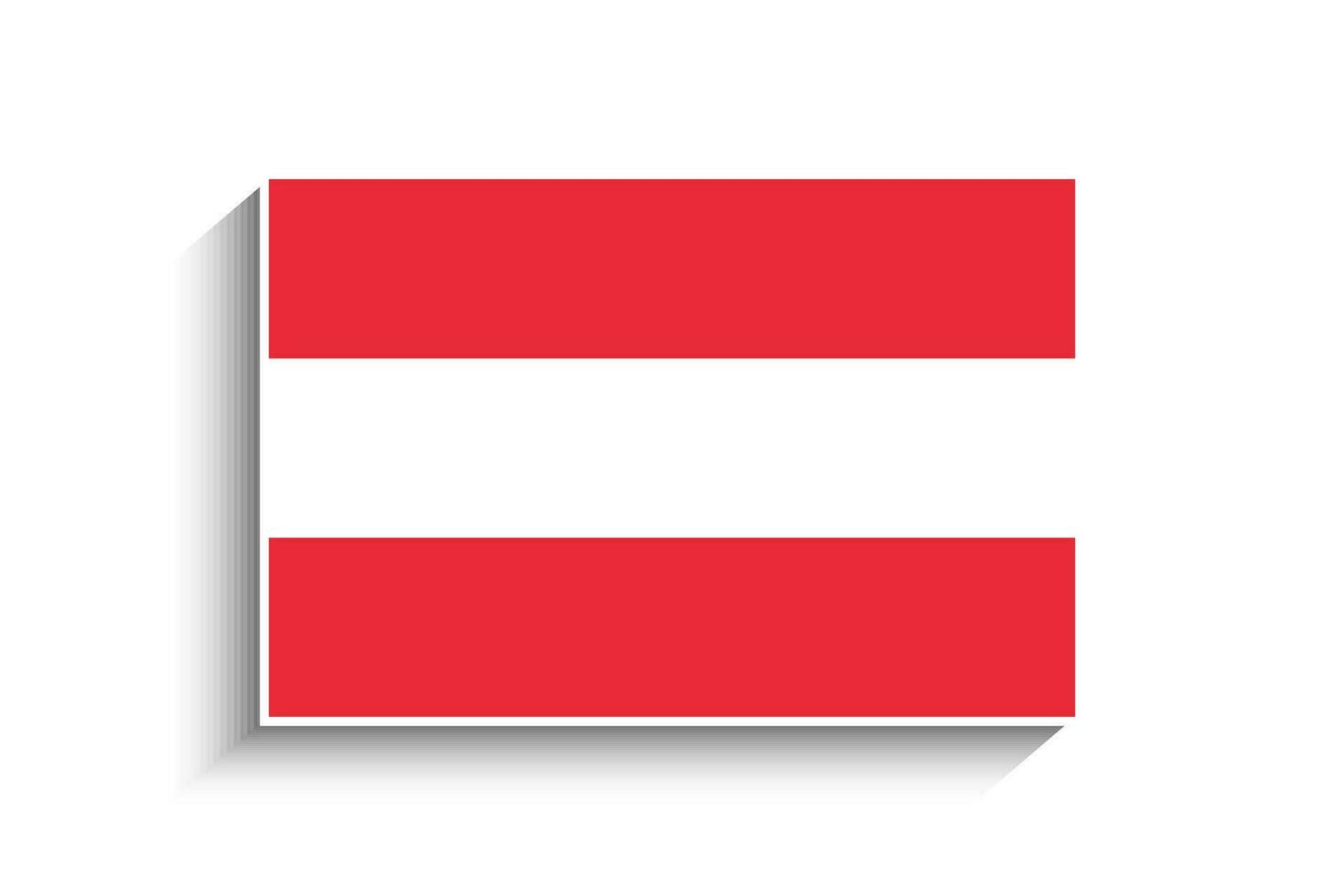 Flat Rectangle Austria Flag Icon vector