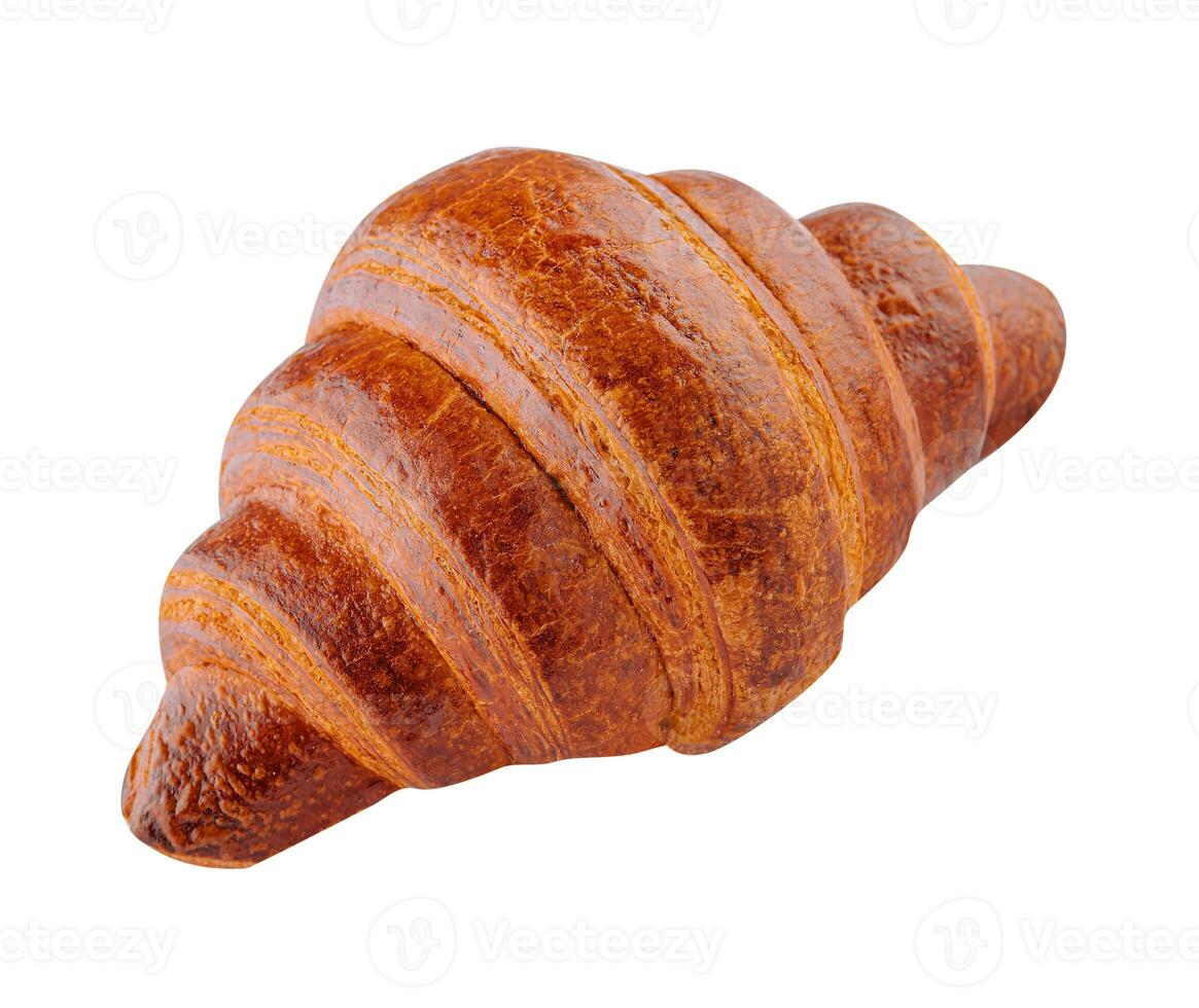 croissant fresco sobre fondo blanco foto