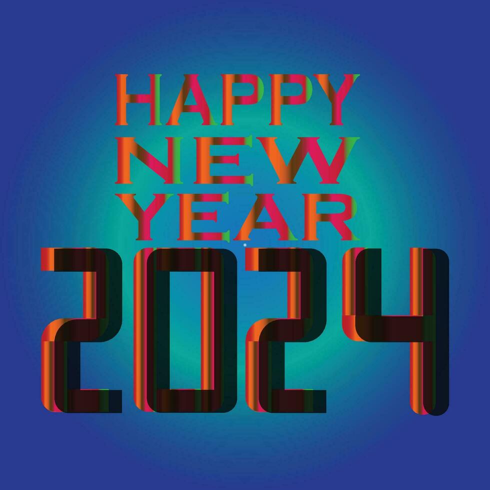 Happy New Year 2024 vector