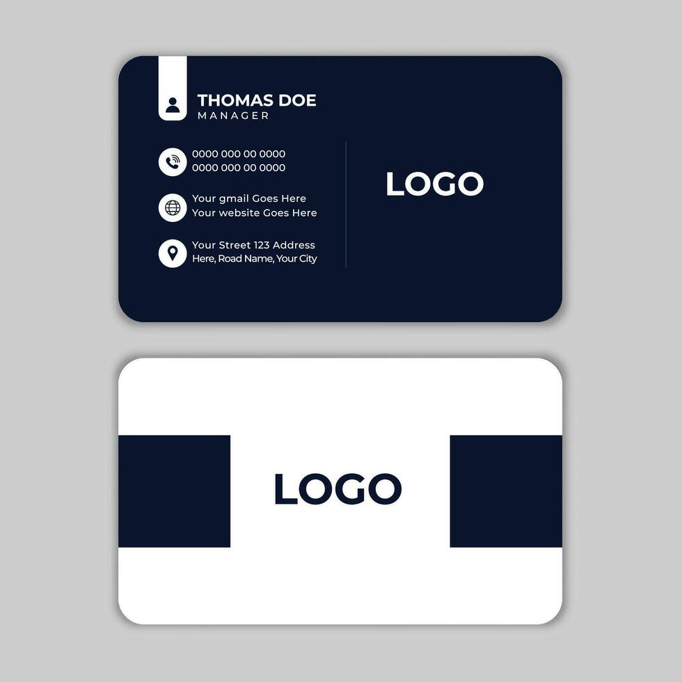 Double-sided creative business card template. vector