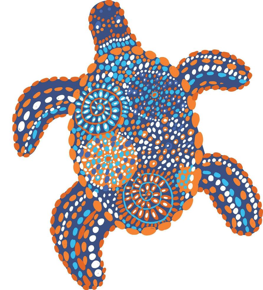 Australian animal turtle vector illustration.