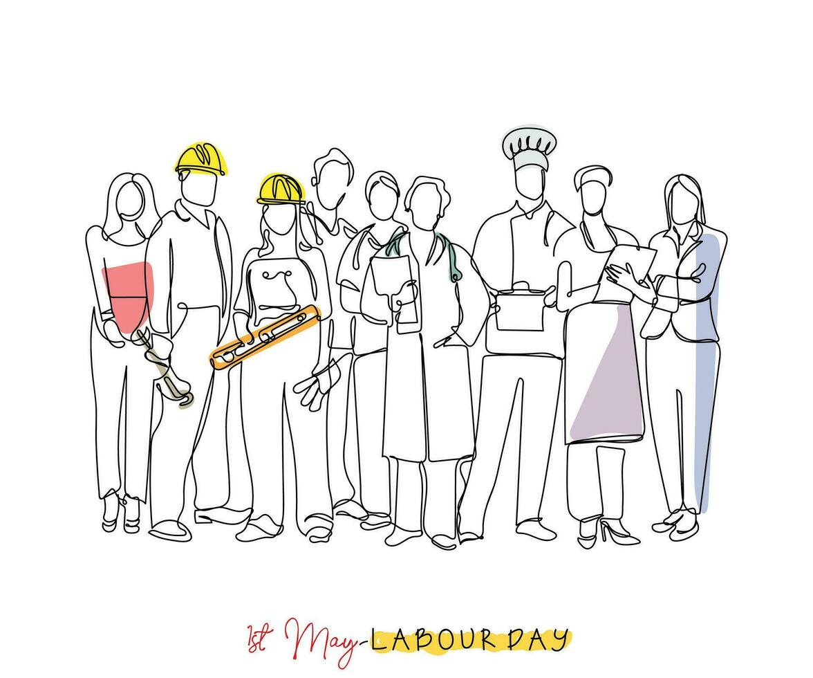 Solidarity with labours who build the society vector