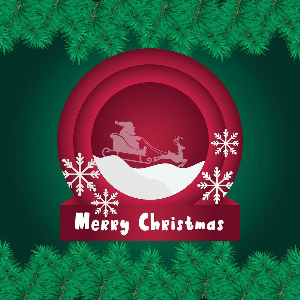 alegre Navidad fiesta antecedentes diseño con Papa Noel claus vector