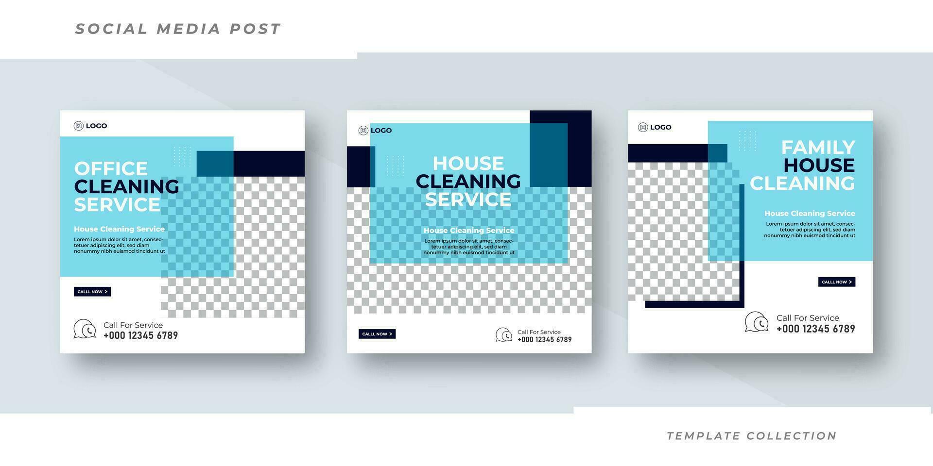 Best Cleaning service business promotion social media post banner template design. Housekeeping, wash, clean or repair service. Cleaning service marketing post banner design. Pro vector