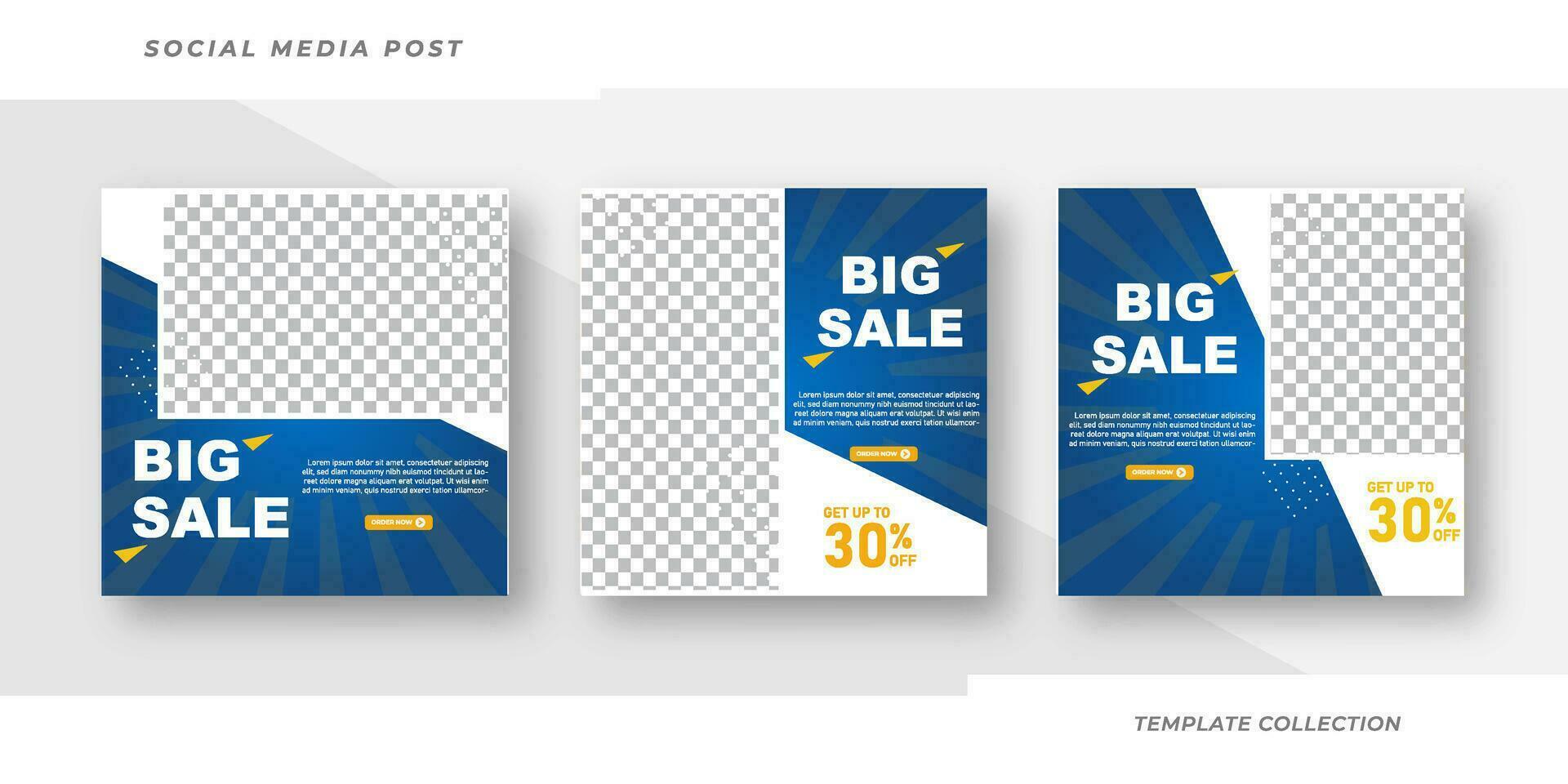 Big sale post design template background banner template design. Vector illustration