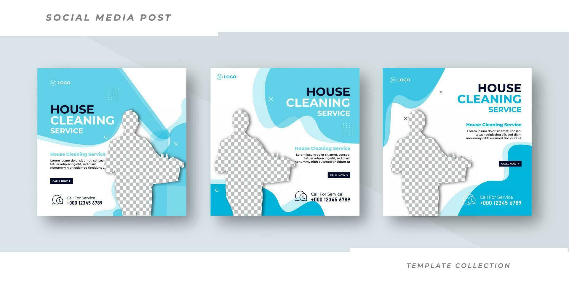 Best Cleaning service business promotion social media post banner template design. Housekeeping, wash, clean or repair service. Cleaning service marketing post banner design. Pro Vector