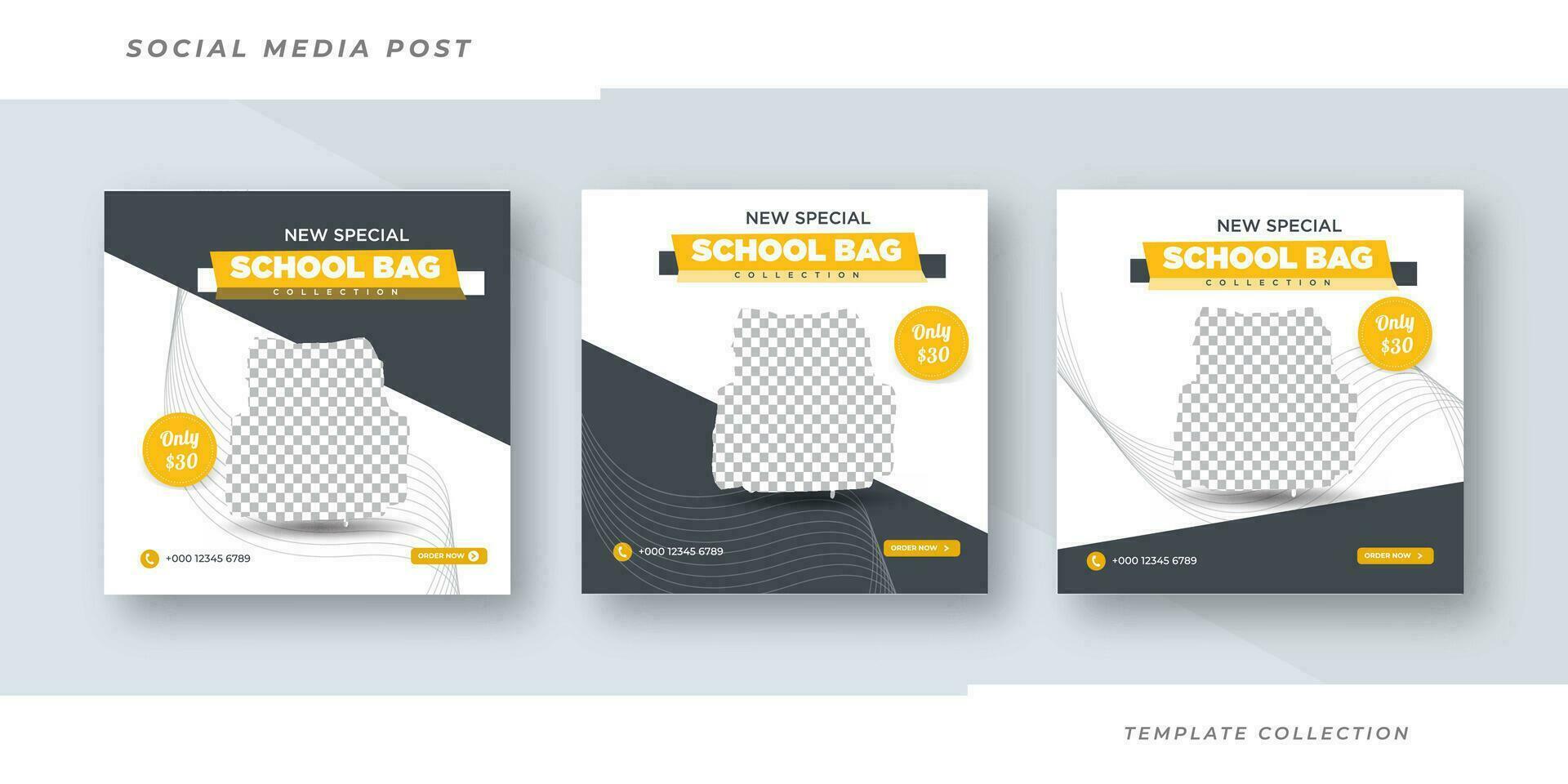 New special bag collection social media banner post template design, Pro Vector