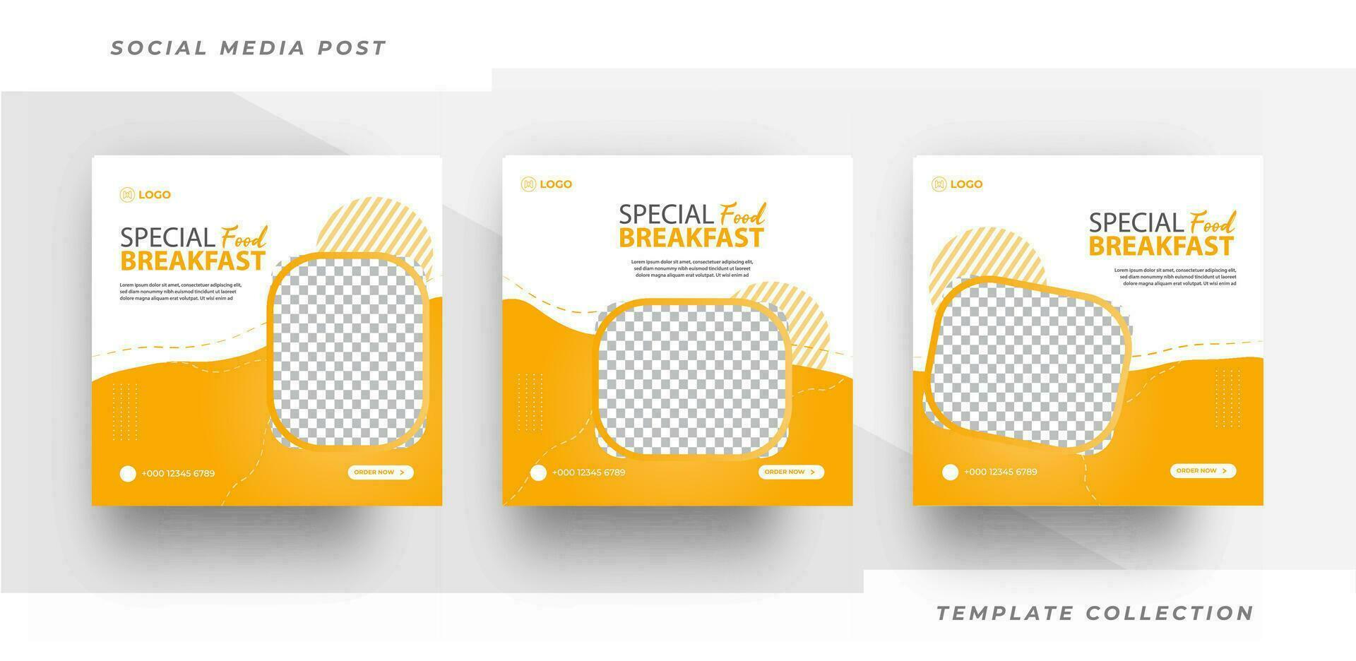 Food menu banner social media post template design Restaurant menu banner design template. Pro Vector