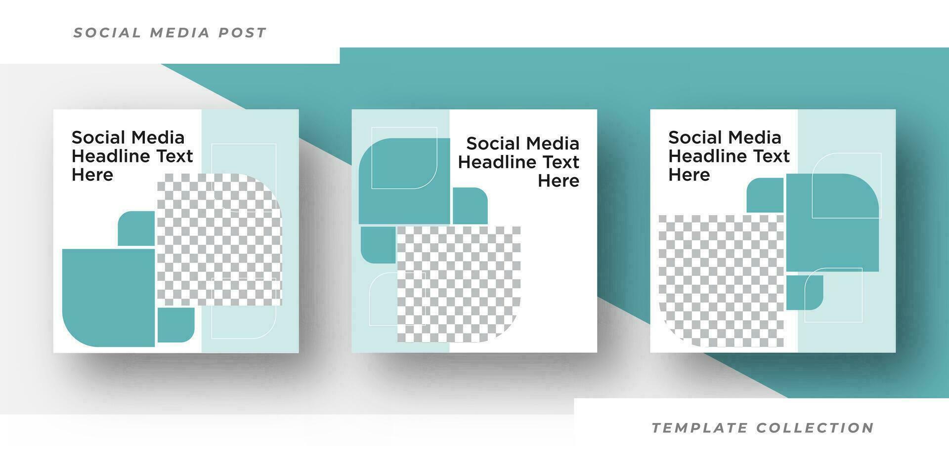 Minimalist social media post headline text here templates. Pro Vector