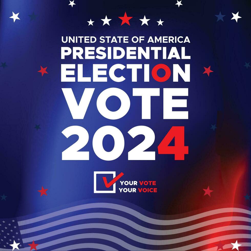 Vote 2024. Presidential election day in united states. Election 2024 USA. Political election campaign banner. background, post, Banner, card, poster design with Vote day November 5 US vector