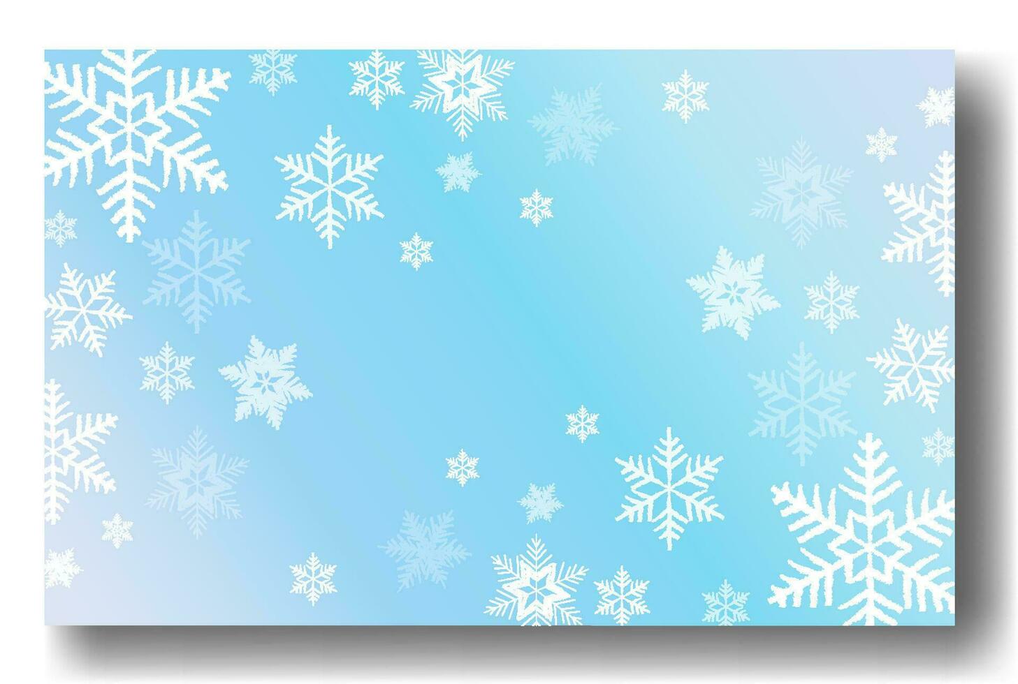 Cute falling snow flakes illustration. Wintertime speck frozen granules. Snowfall sky white teal blue wallpaper. Scattered snowflakes december theme. Snow hurricane landscape vector