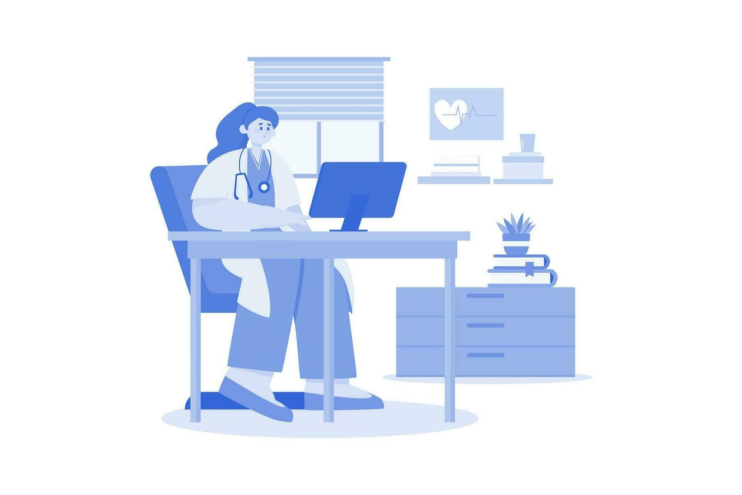 Doctor Illustration concept on a white background vector