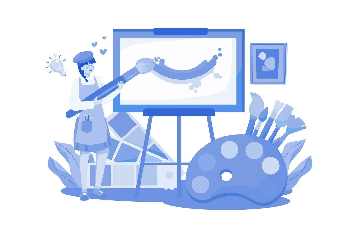 Artist Illustration concept on a white background vector