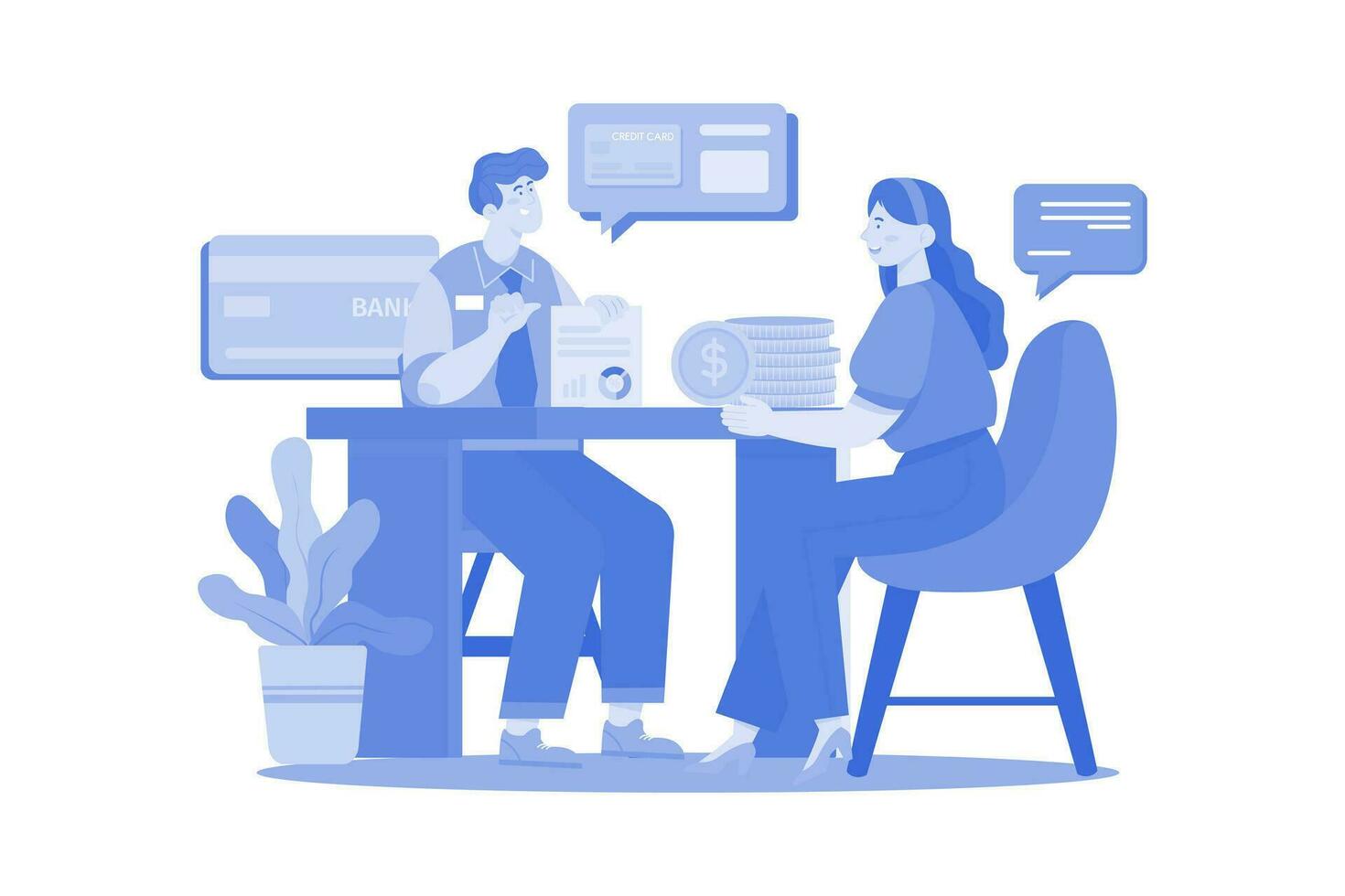 Credit Counselor Illustration concept on a white background vector