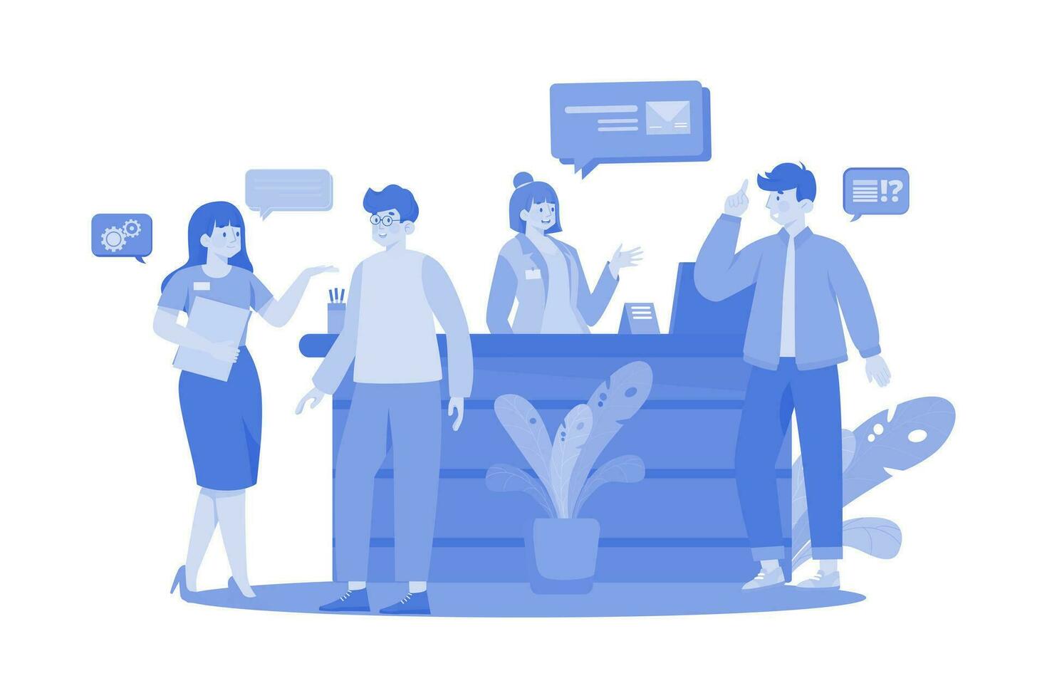 Concierge Illustration concept on a white background vector