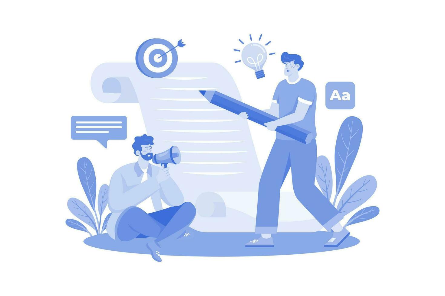 Speechwriter Illustration concept on a white background vector
