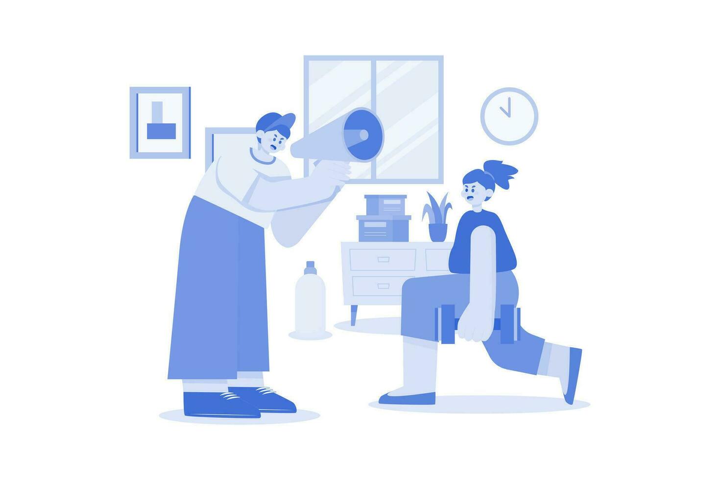 Personal Trainer Illustration concept on a white background vector