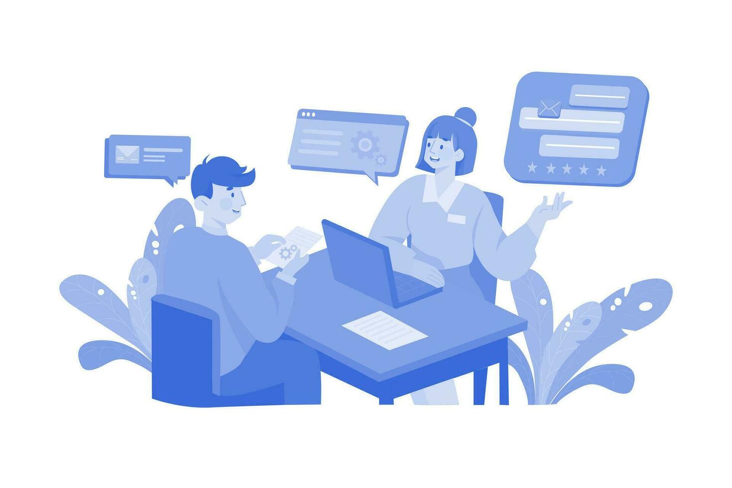 Service Advisor Illustration concept on a white background vector