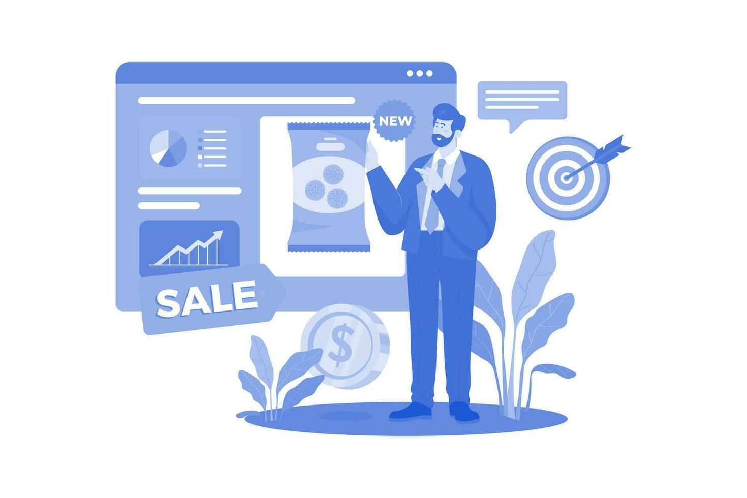 Product Manager Illustration concept on white background vector