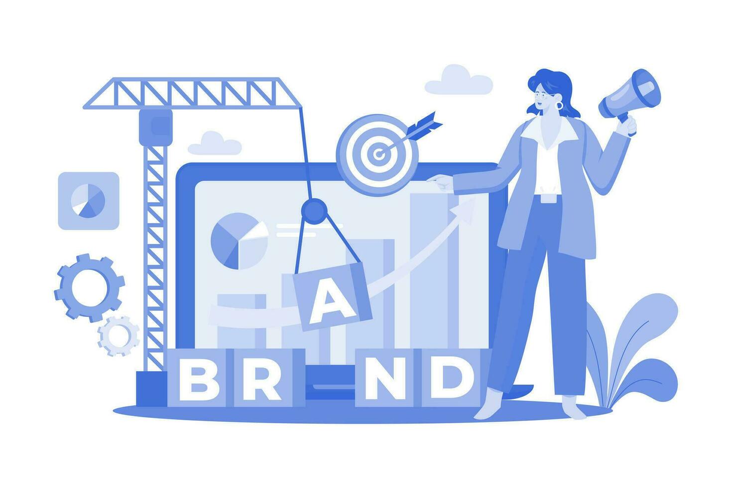 Brand Manager Illustration concept on white background vector