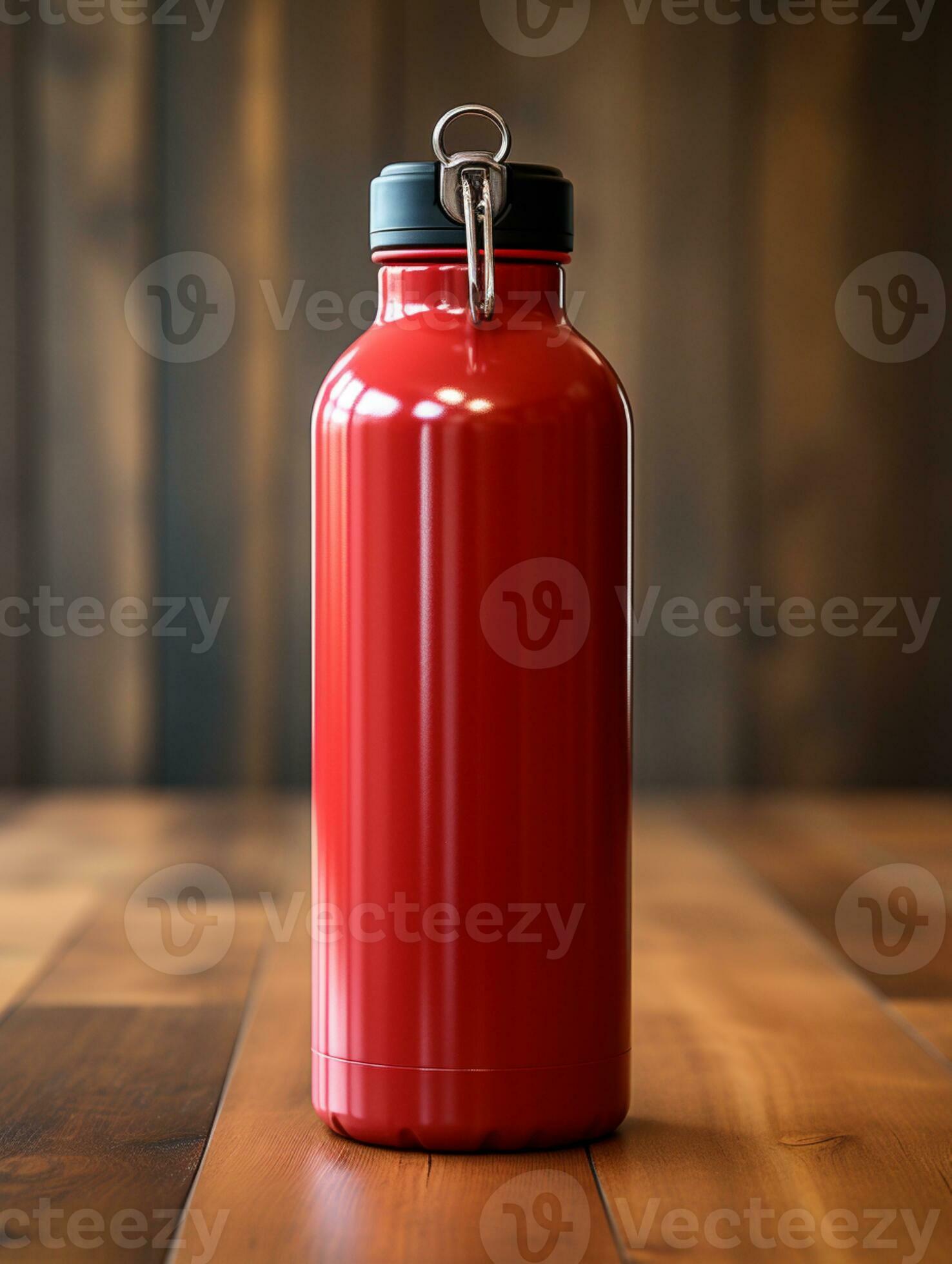 Tumbler bottle red mockup drink travel promotion brand company ai
