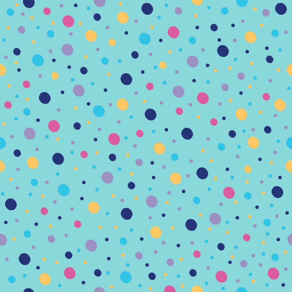 seamless pattern beautiful colorful small circle with light blue background vector