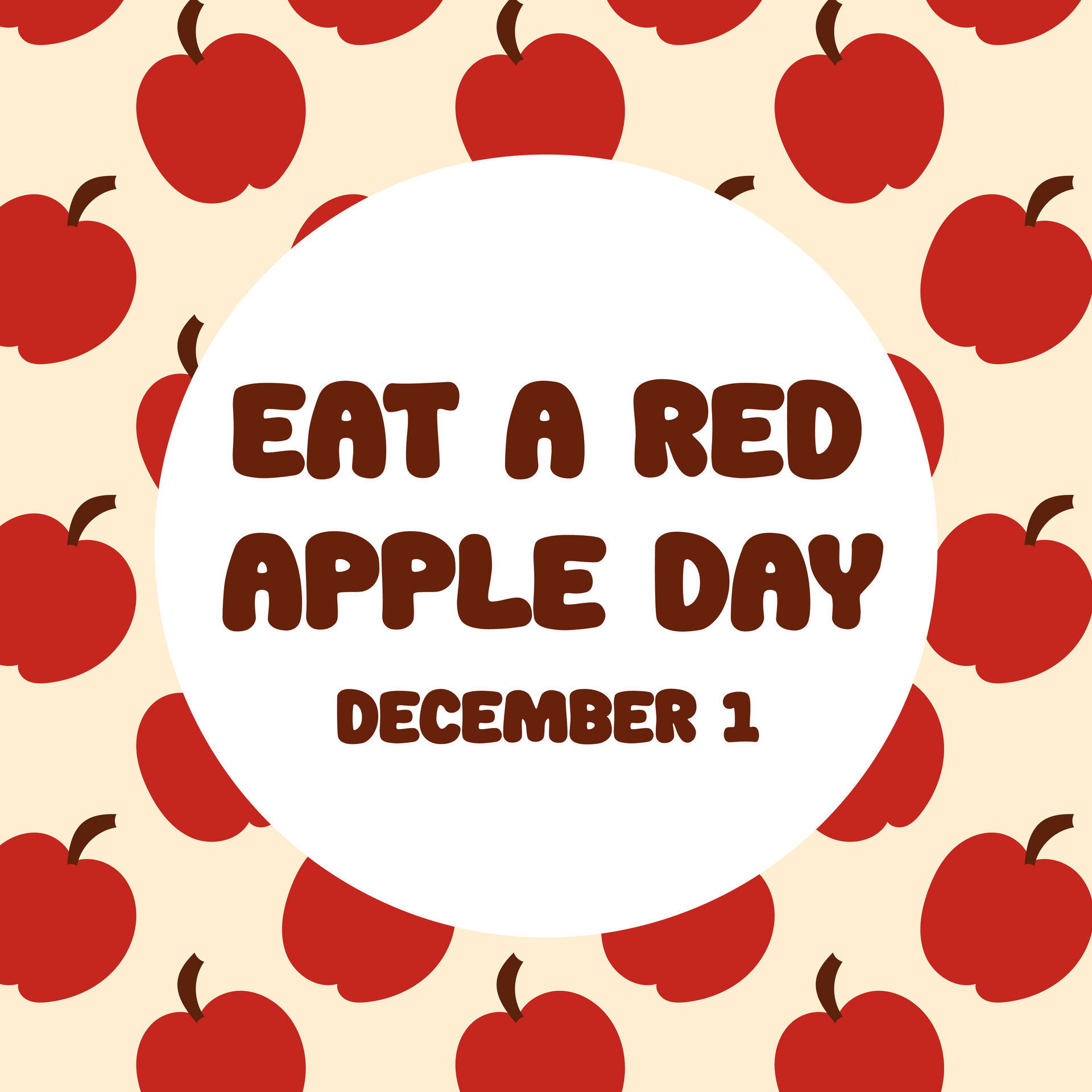 National Eat a Red Apple Day, December 1, Red Apple Day  Greeting Card for  Sale by DayOfTheYear