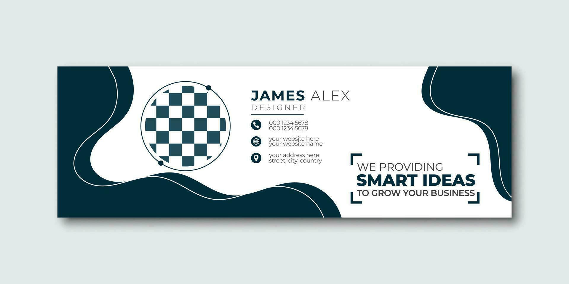 Corporate Email Signature Design Template vector