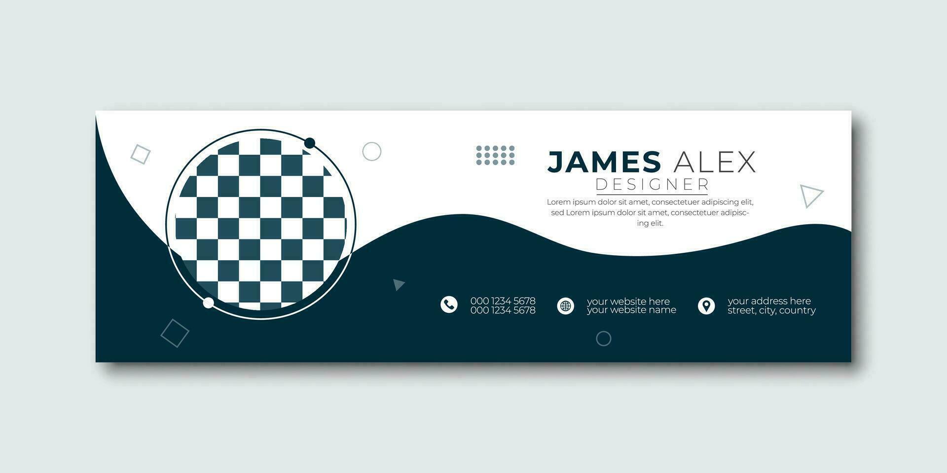 Corporate Email Signature Design Template vector