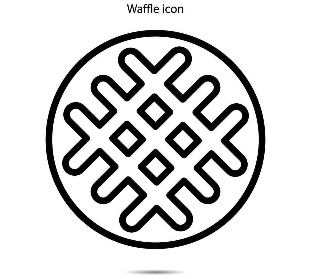 Waffle icon, Vector illustration