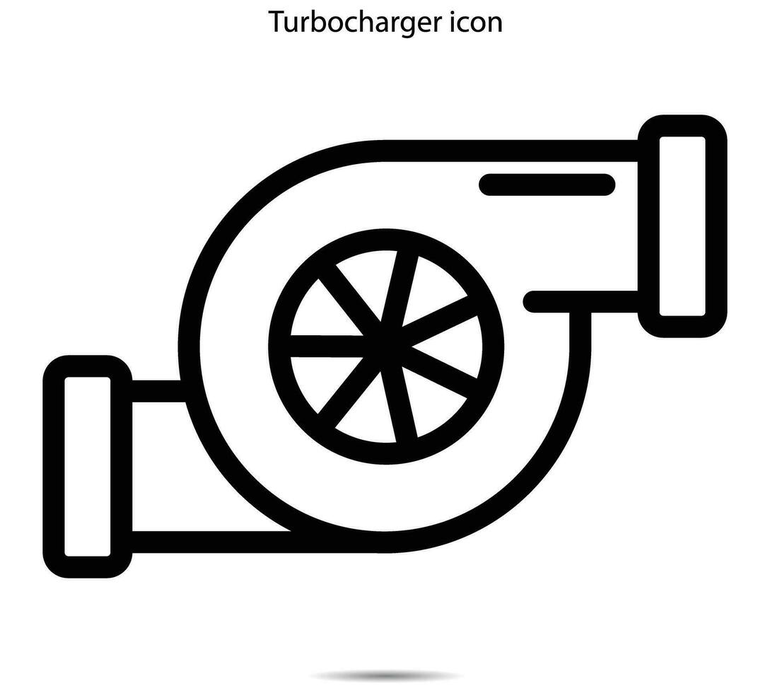 turbocompresor icono, vector ilustración