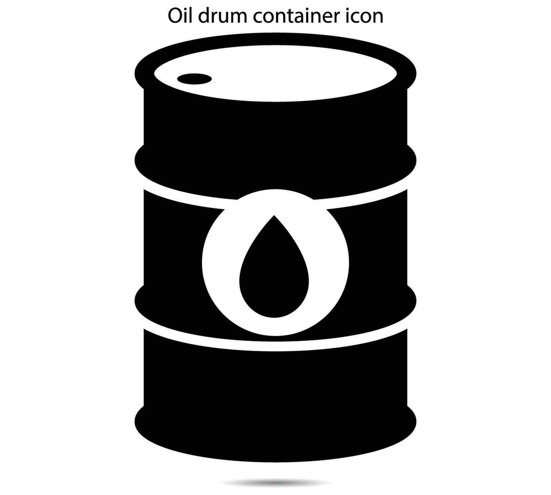 Oil drum container icon vector